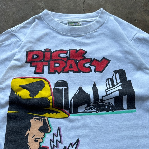 (M) Vintage 90s Disney Calling Dick Tracy Single Stitch Village Mews Tee - Picture 2 of 3